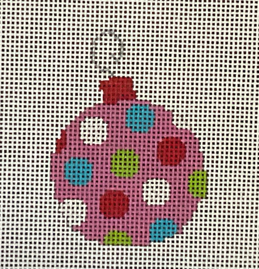 Pink Bauble with Dots
