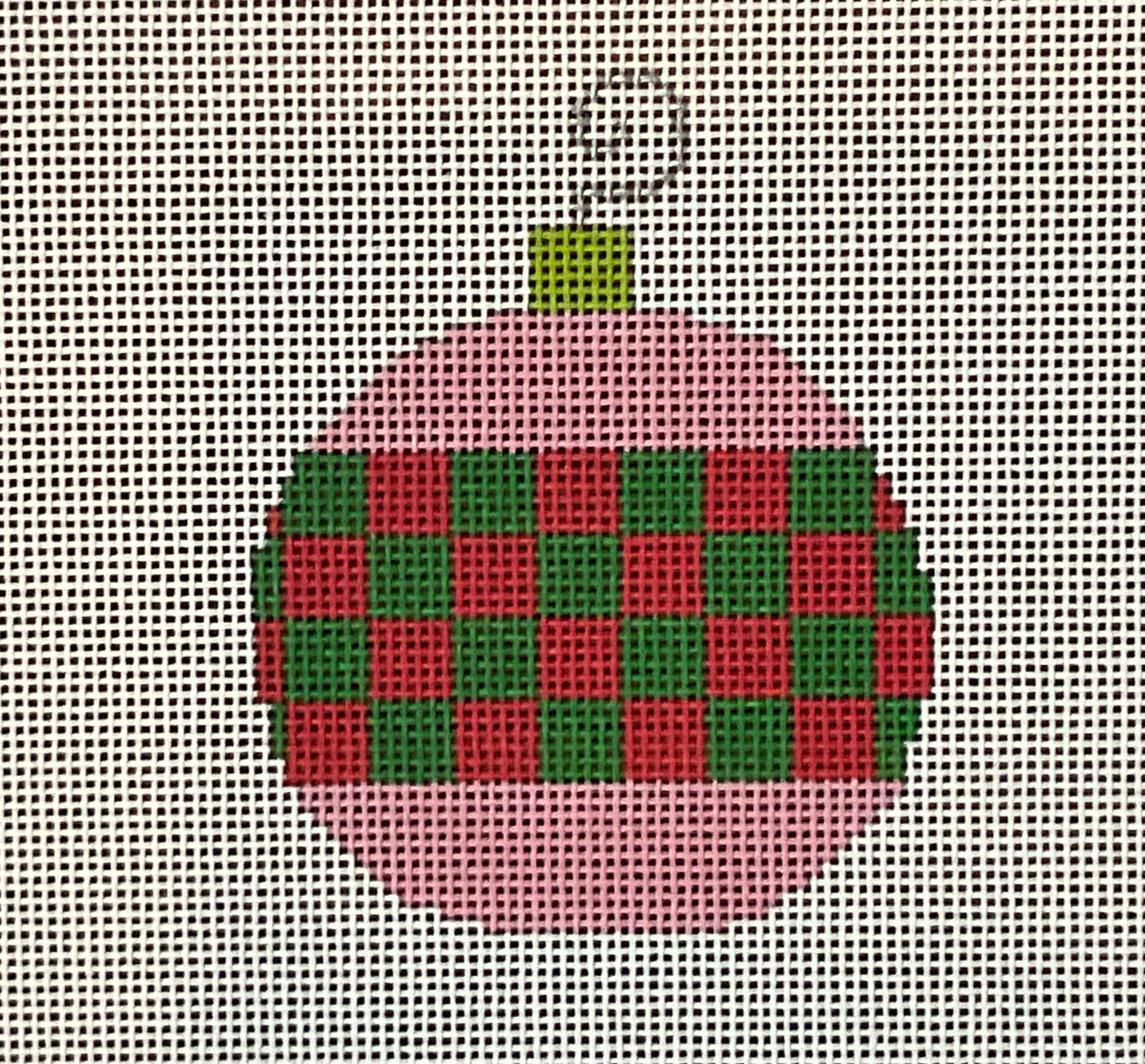 Pink Bauble with Checks