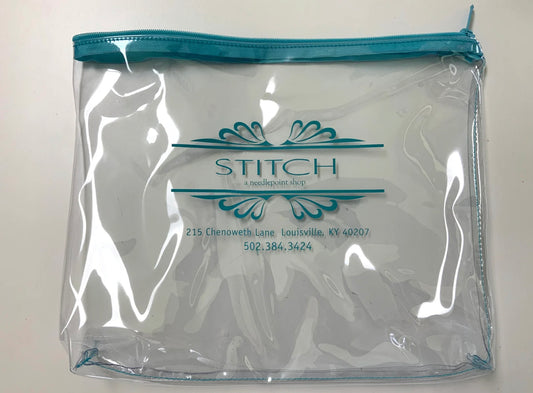 STITCH Clear Vinyl Bag 14”w x 8”h