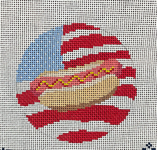 American Flag Hot Dog