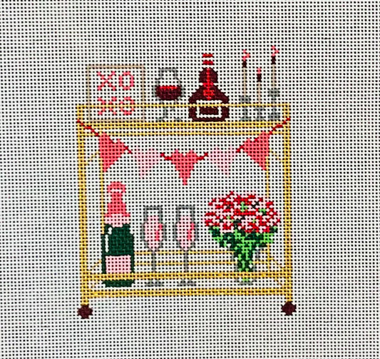 Valentine’s Day Bar Cart
