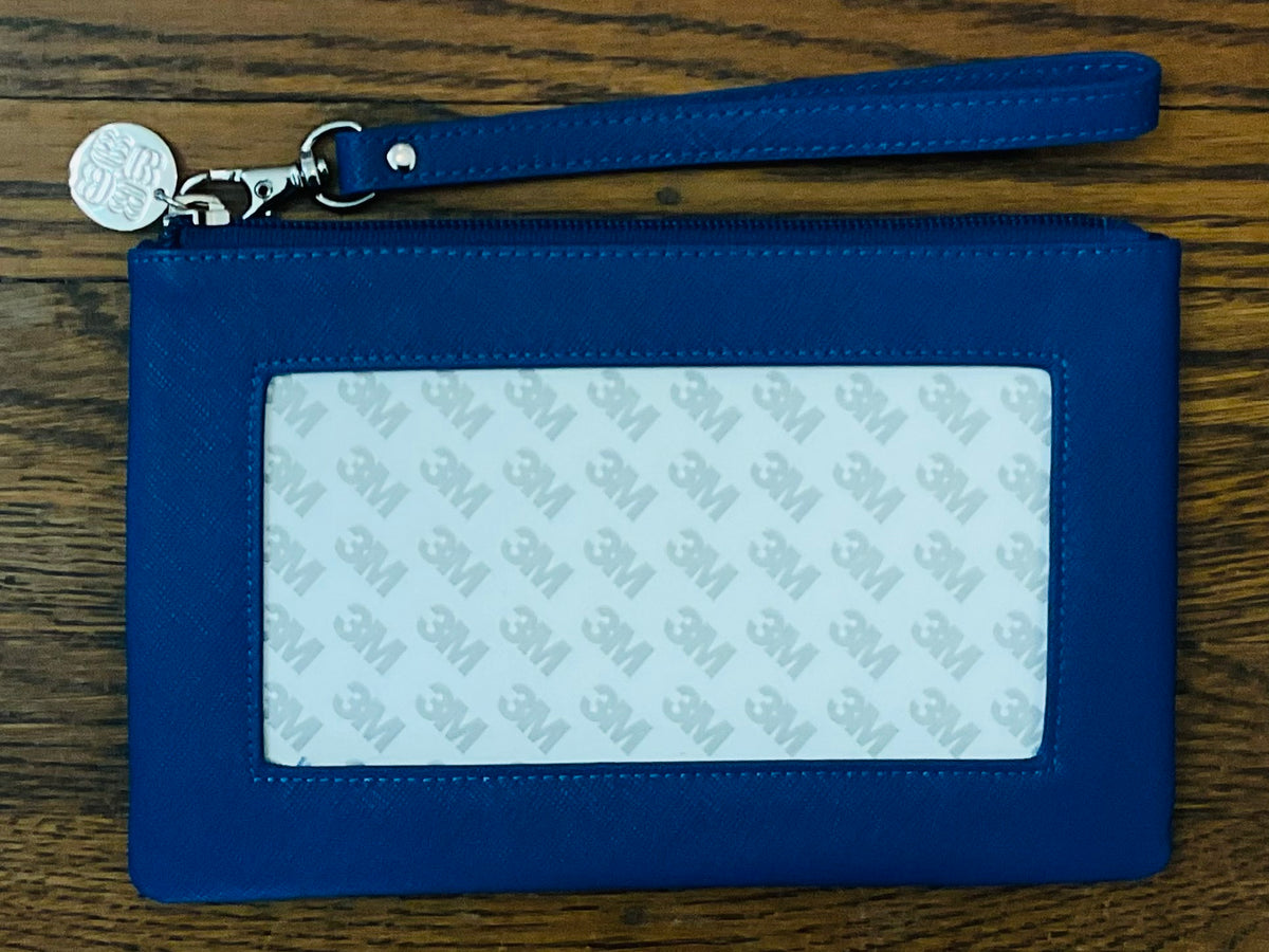 Leather Accessory Bag Blue