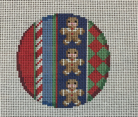 Jolly Stripe Gingerbread Round