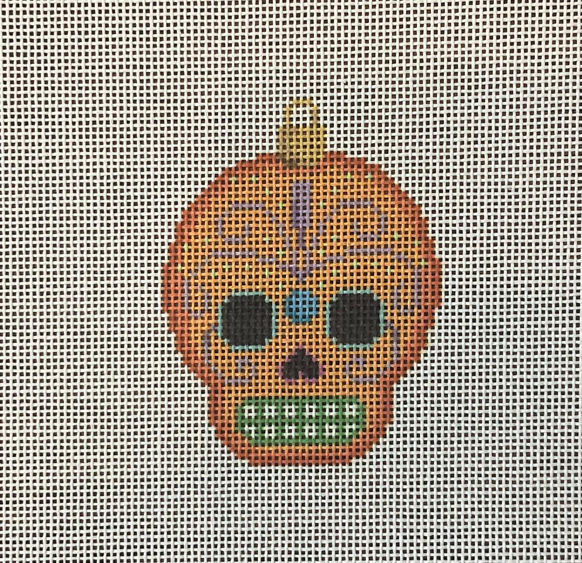 Sugar Skull Ornament Orange
