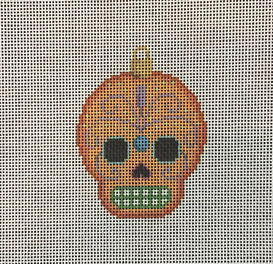 Sugar Skull Ornament Orange