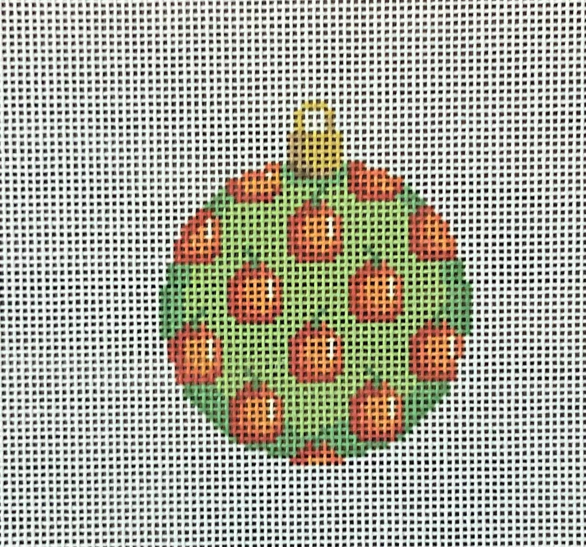 Pumpkins on Lime Mini Ball