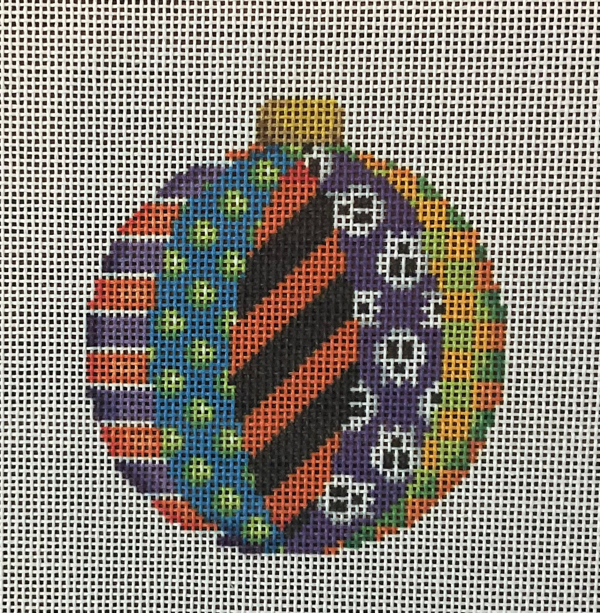 Skull Patch Ball Ornament