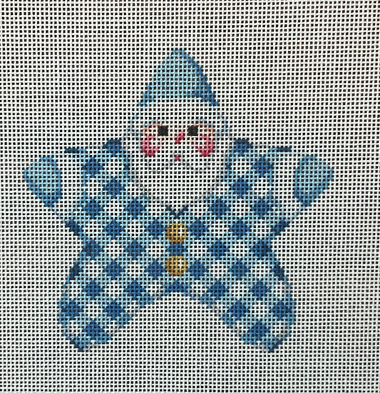 Baby Blue Gingham PJ Santa
