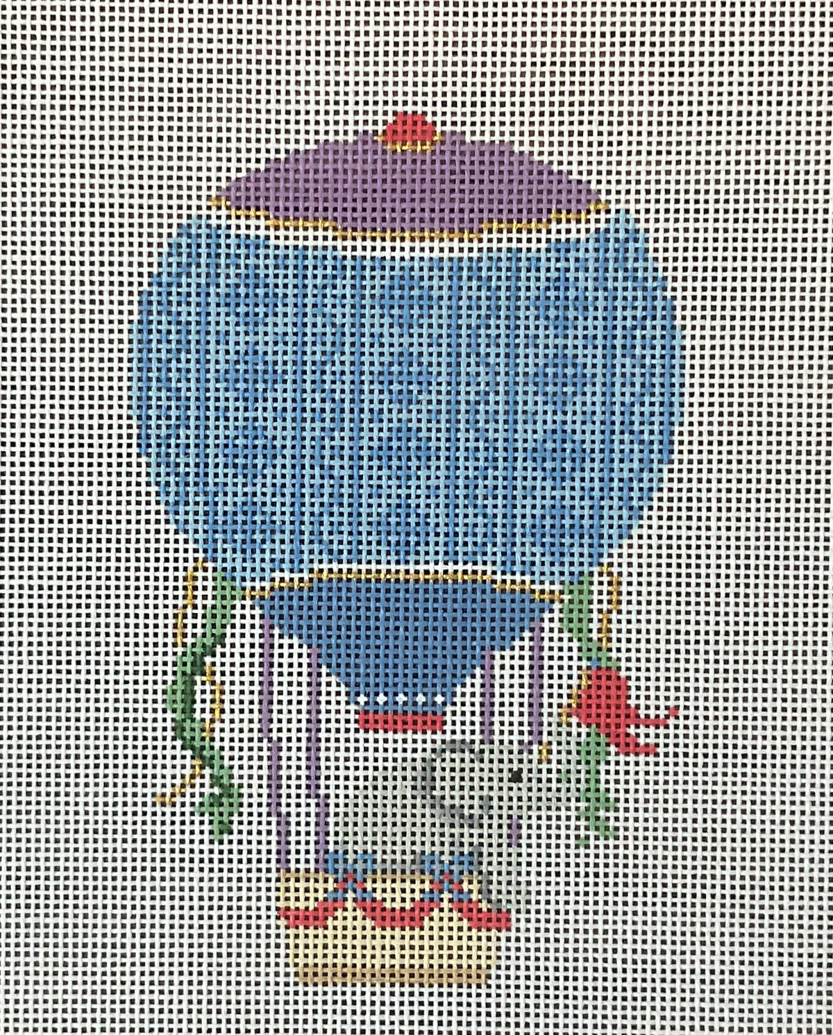 Blue and Purple Hot Air Balloon with Elephant