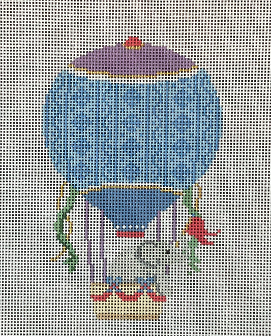 Blue and Purple Hot Air Balloon with Elephant