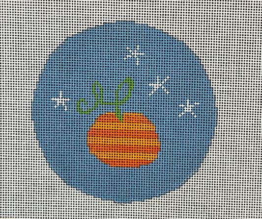 Pumpkin on Blue