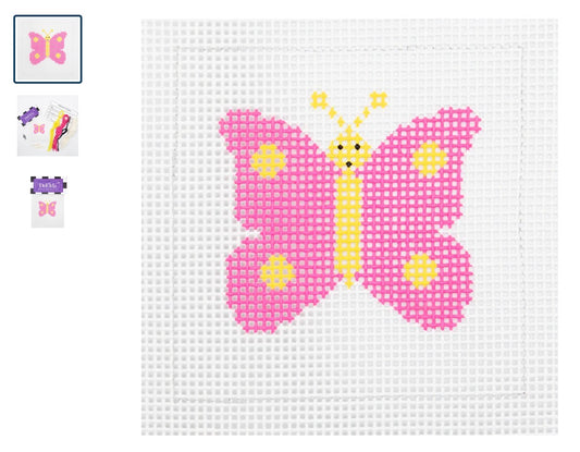 DeElda Butterfly Beginning Needlepoint Kit