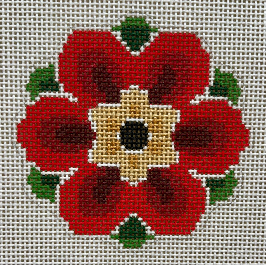 Geometric Flower Insert Red/Gold 13