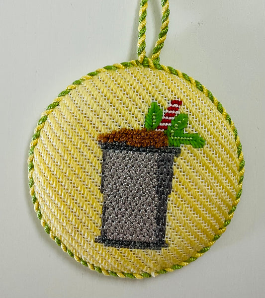 Mint Julep on Yellow with Stitch Guide