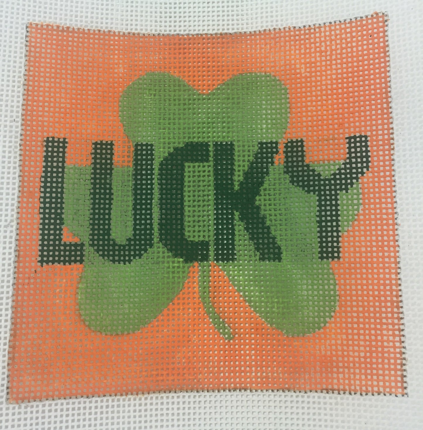 Lucky Shamrock on Orange