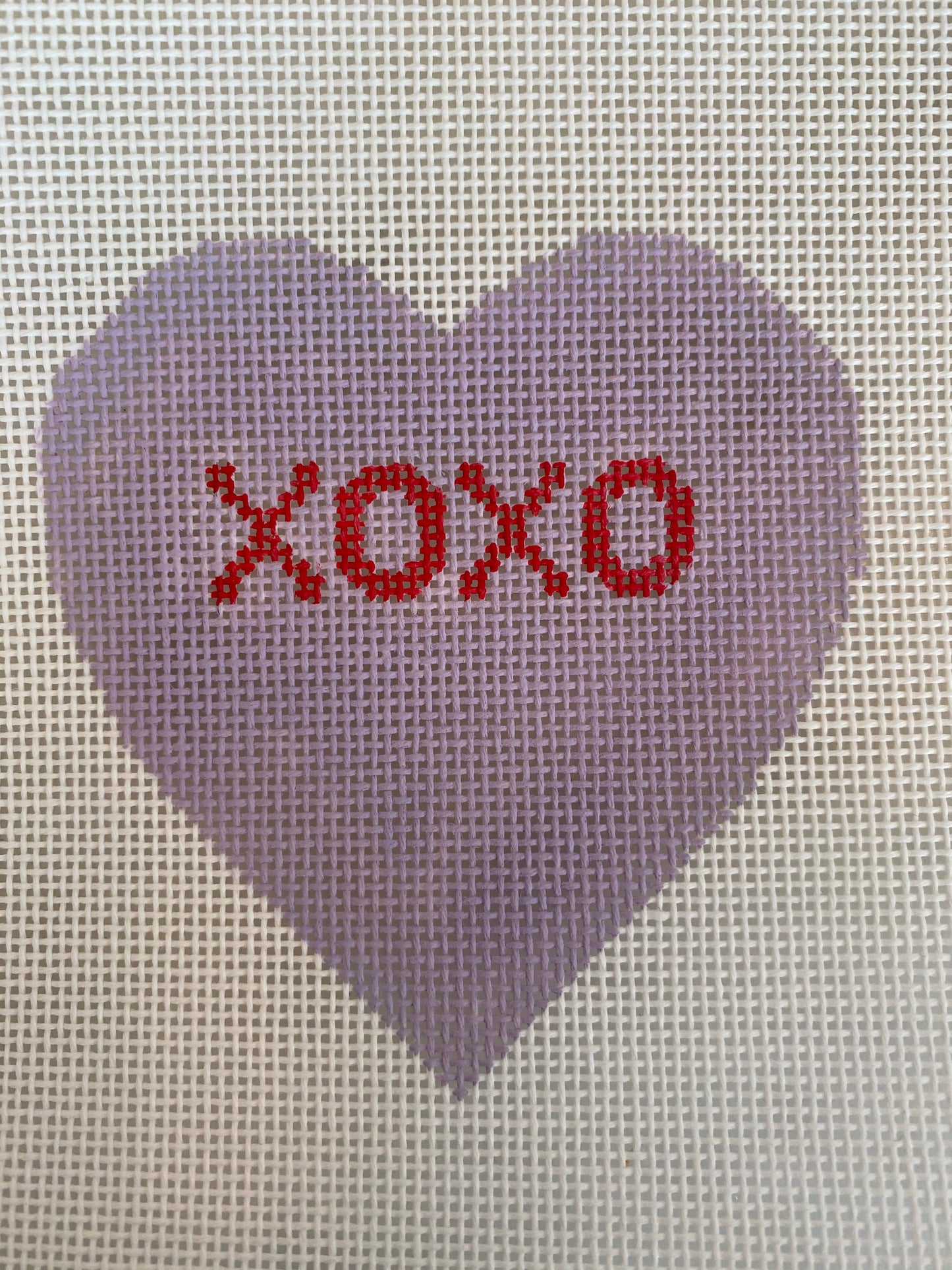 Candy Heart XOXO on Purple