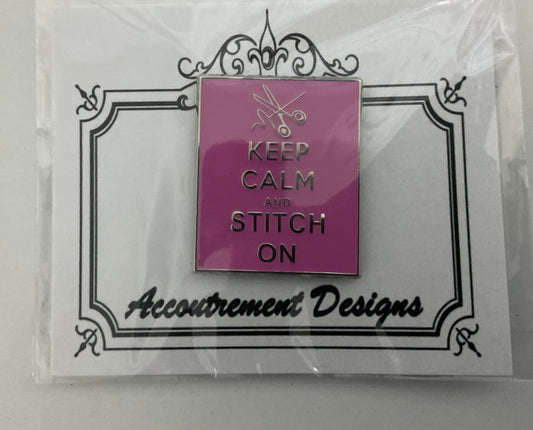 Needle Minder Keep Calm and Stitch On Pink