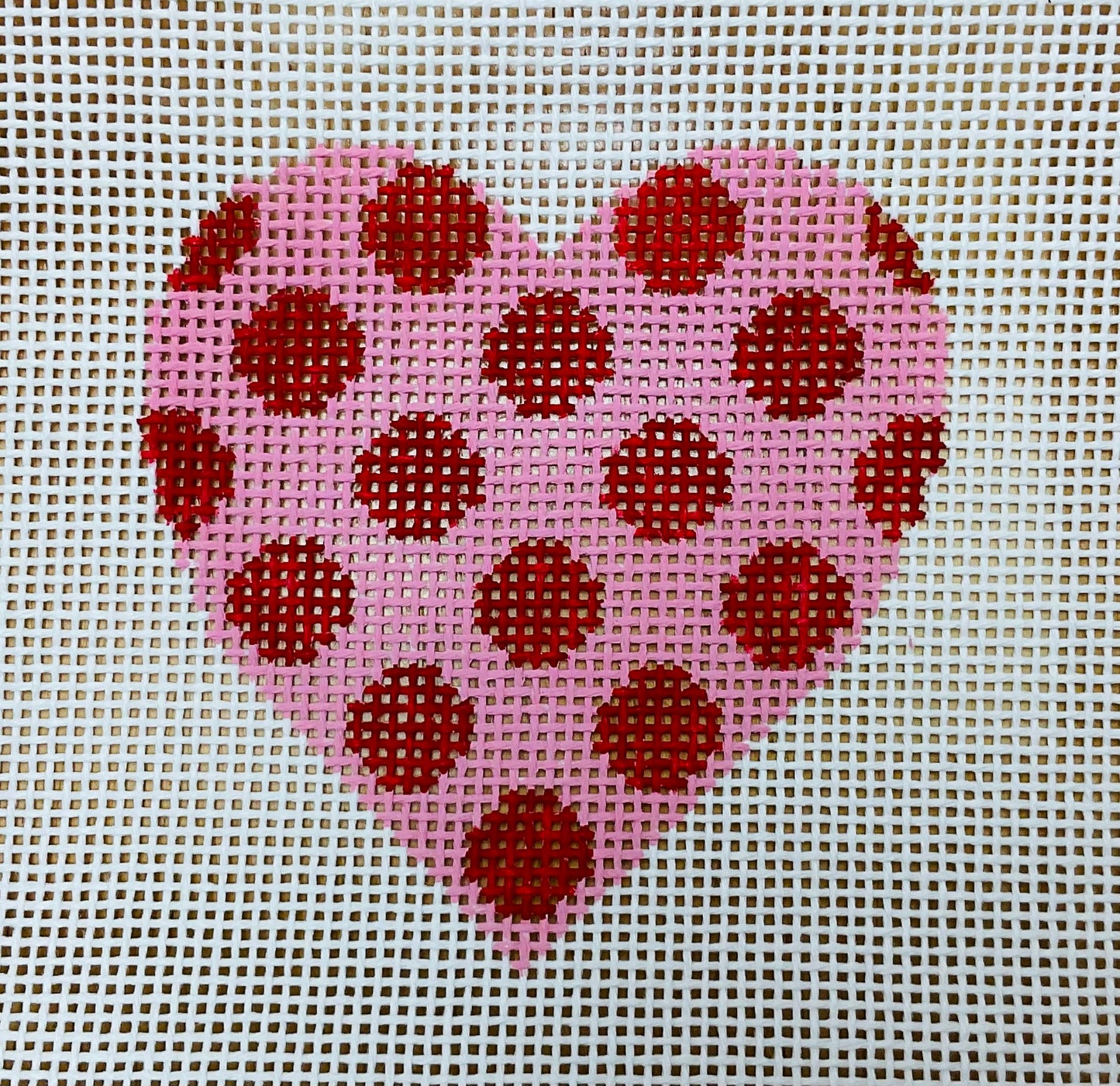 Heart Pink with Red Dots (13 Mesh)