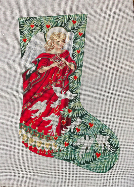 Stocking Angel with Doves