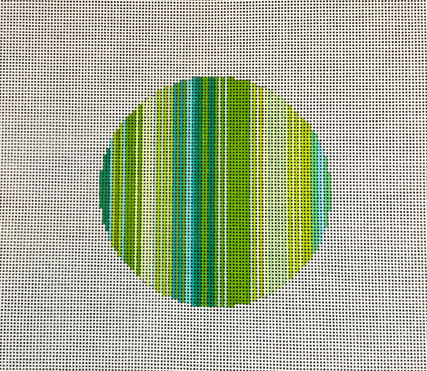 Round Green Stripes