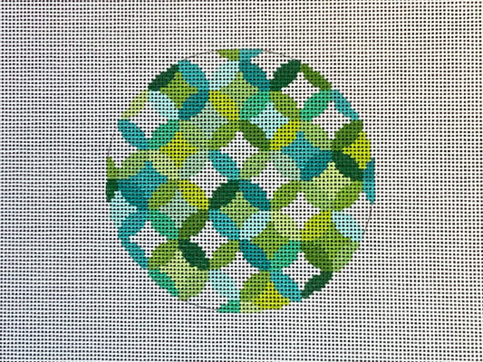 Round Quilt Rings Green