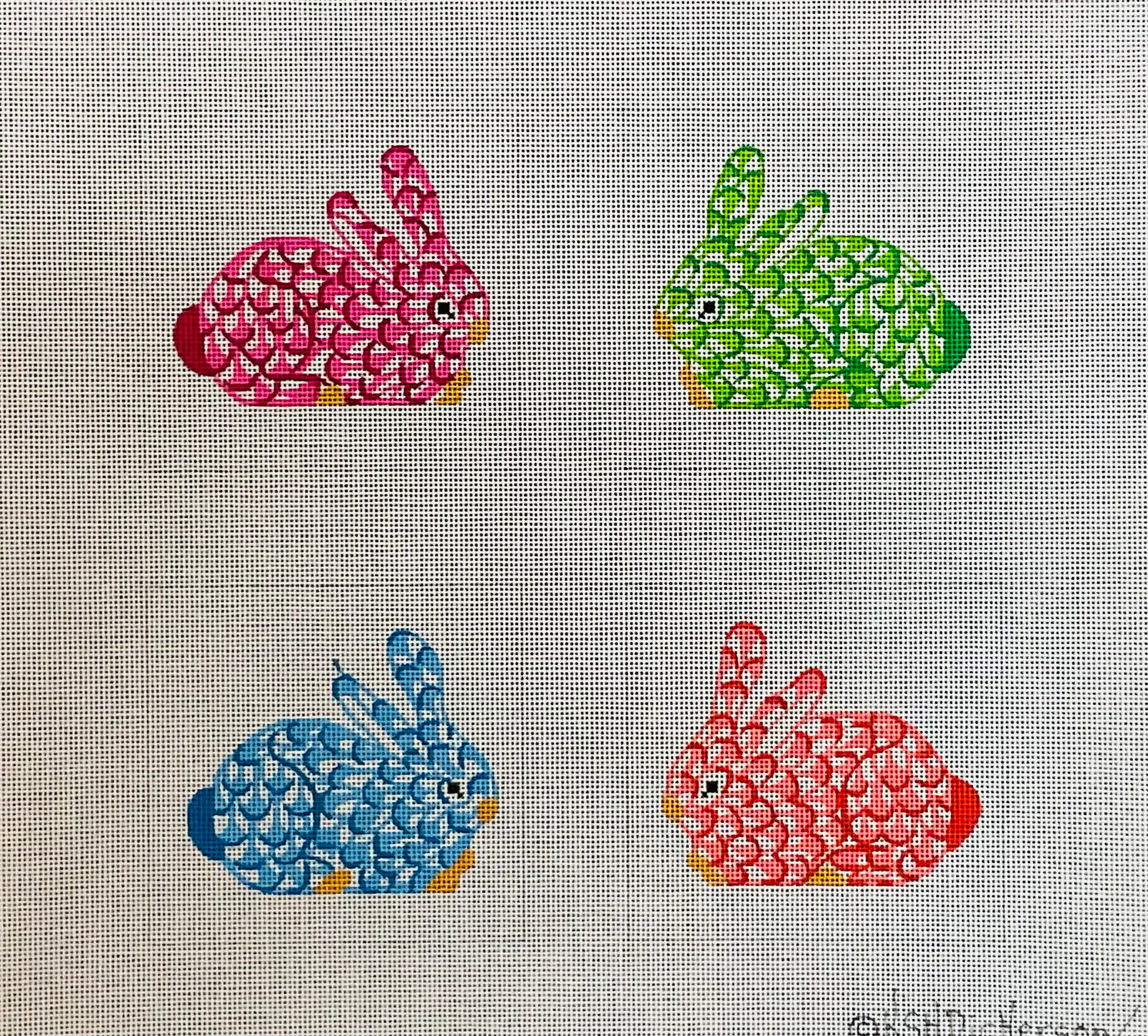 Coasters Bunnies Crouching Herend