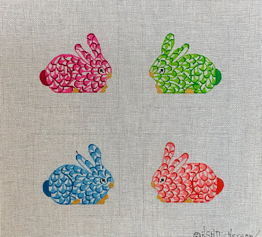 Coasters Bunnies Crouching Herend