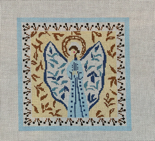 Joyful Angel Blue and Tan
