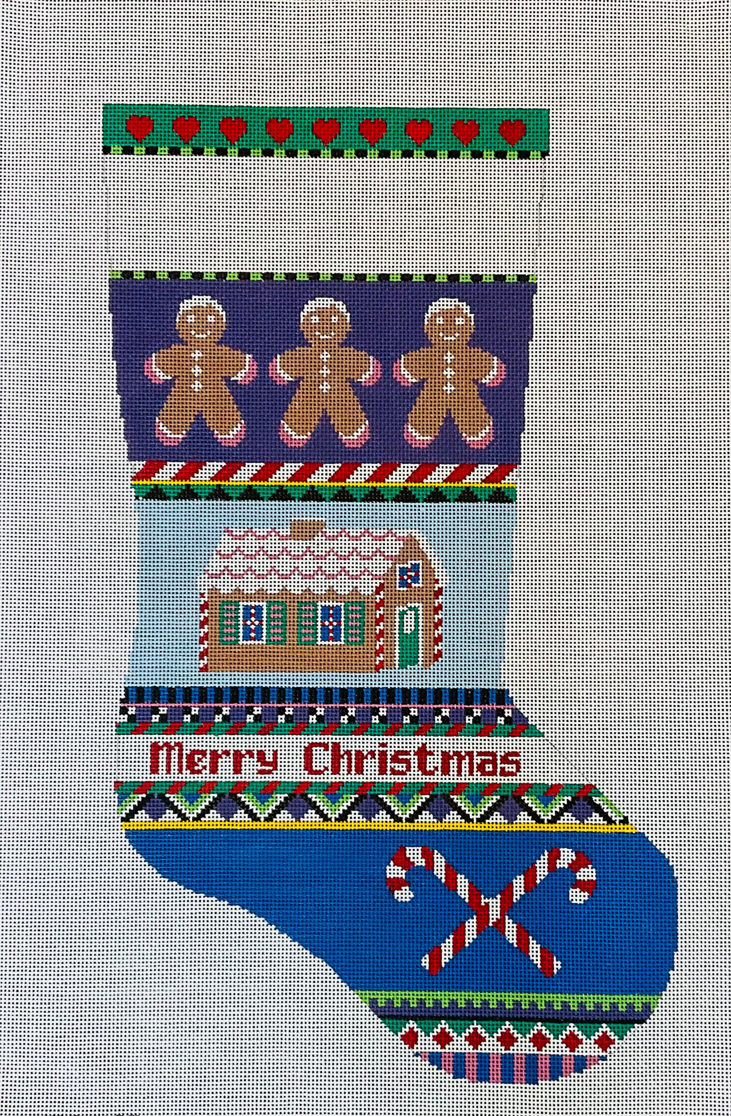 Stocking Gingerbread Bold Stripe