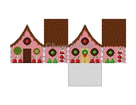 Chocolate Sprinkles and Cherries 3D Gingerbread House