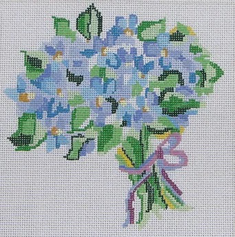 Flowers in the Garden. Needlepoint Canvas for Half Stitch without Yarn.  Printed Tapestry Canvas - Chamomiles, Violets. Orchidea 2411H