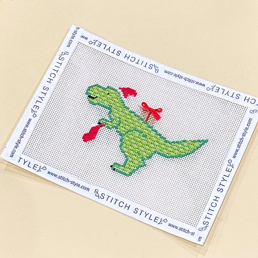 Ornament Christmas T-Rex Dinosaur with Stitch Guide