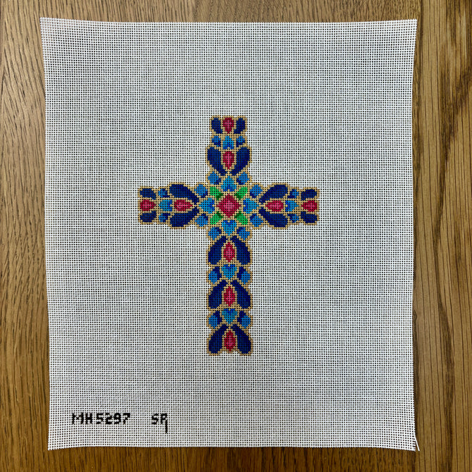Jeweled Peacock Cross