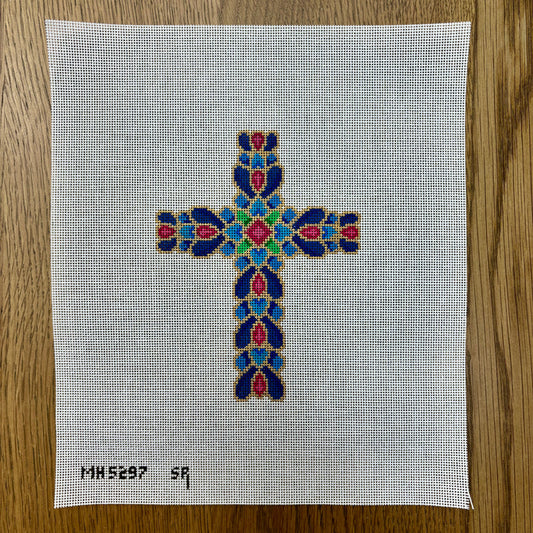 Jeweled Peacock Cross