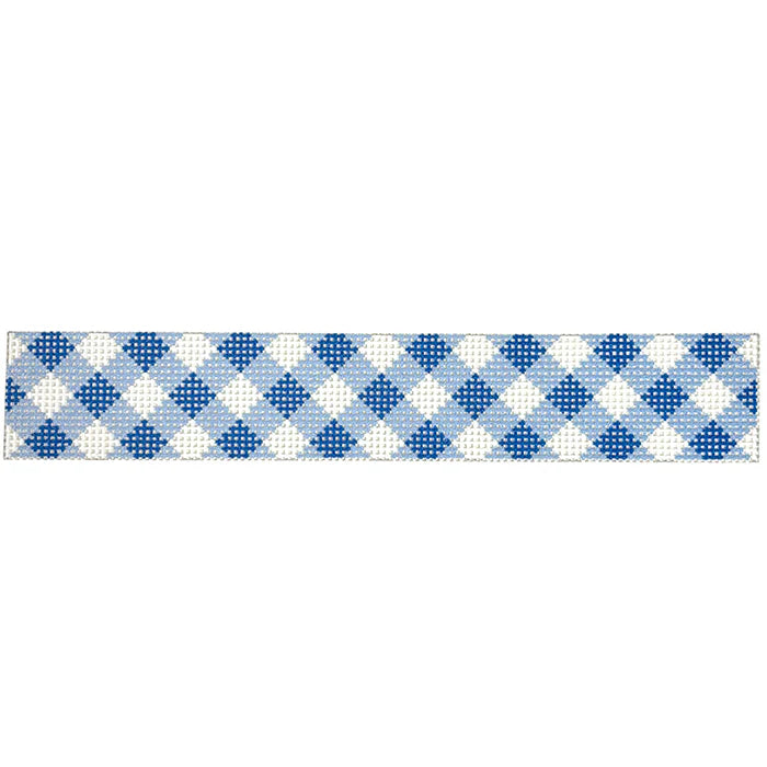 Blue Gingham Key Fob