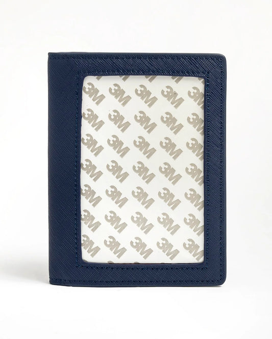 Self-Finishing Leather Passport Cover - Navy
