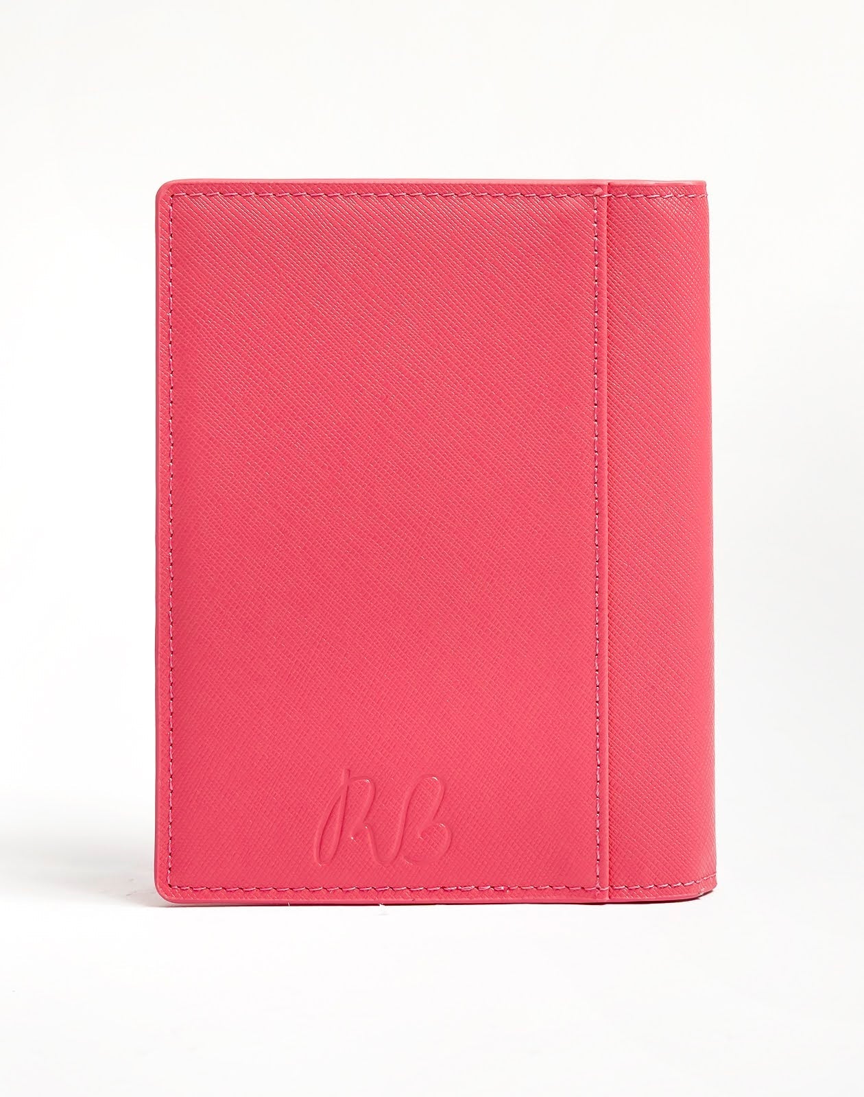 Self-Finishing Leather Passport Cover - Hot Pink