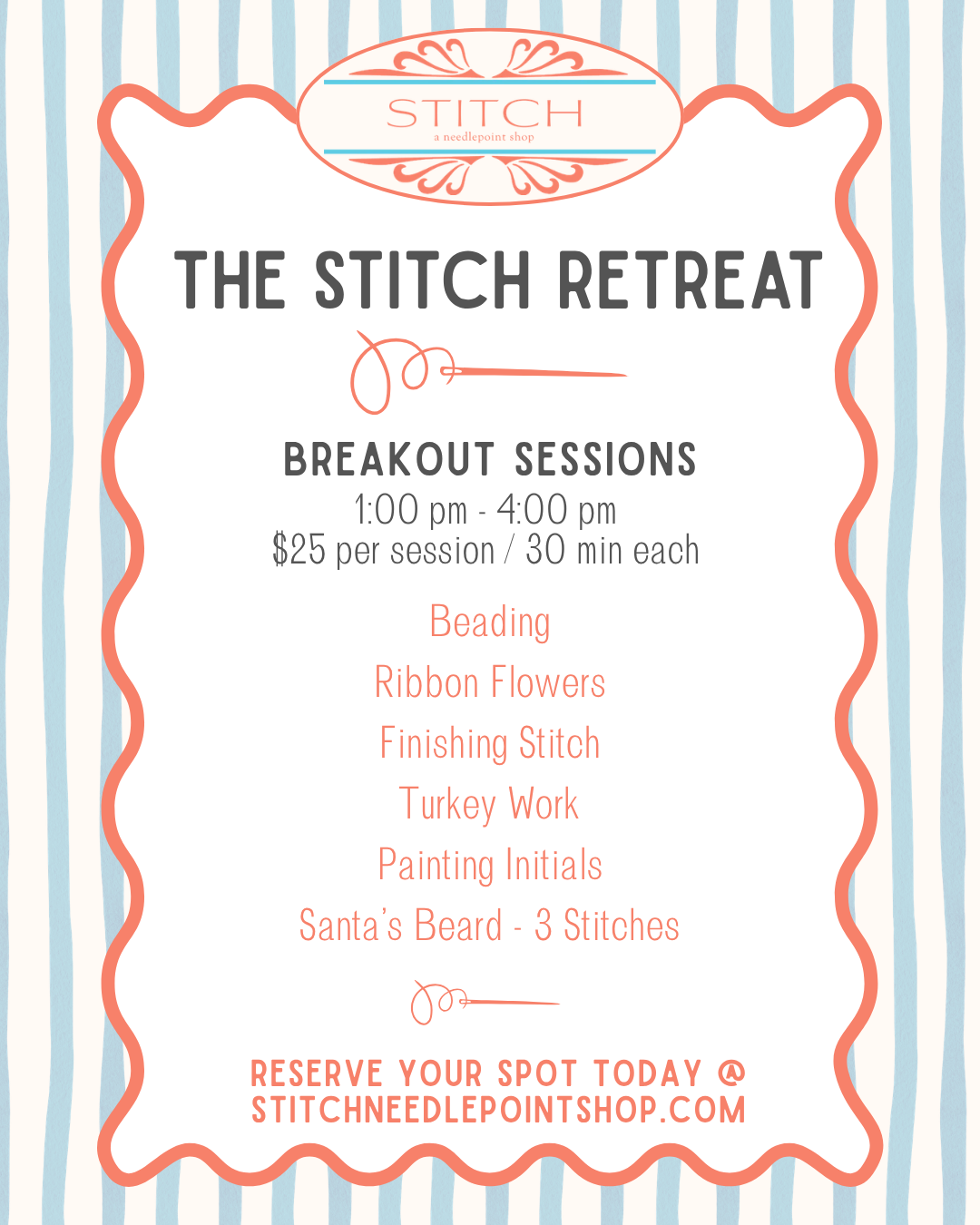 The Stitch Retreat - Breakout Sessions