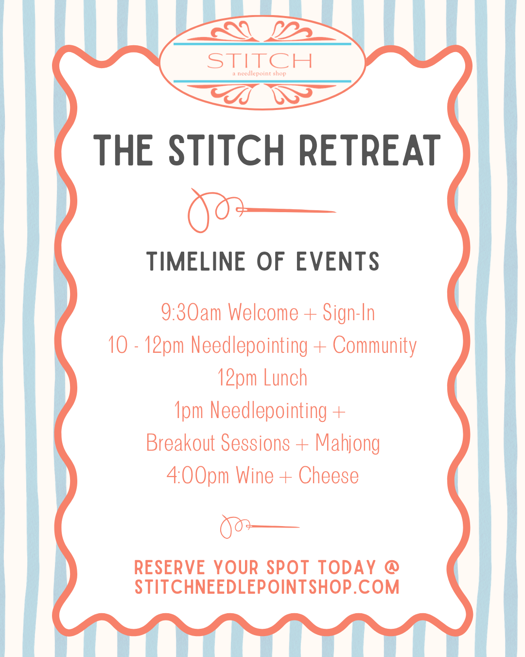 The Stitch Retreat - Breakout Sessions