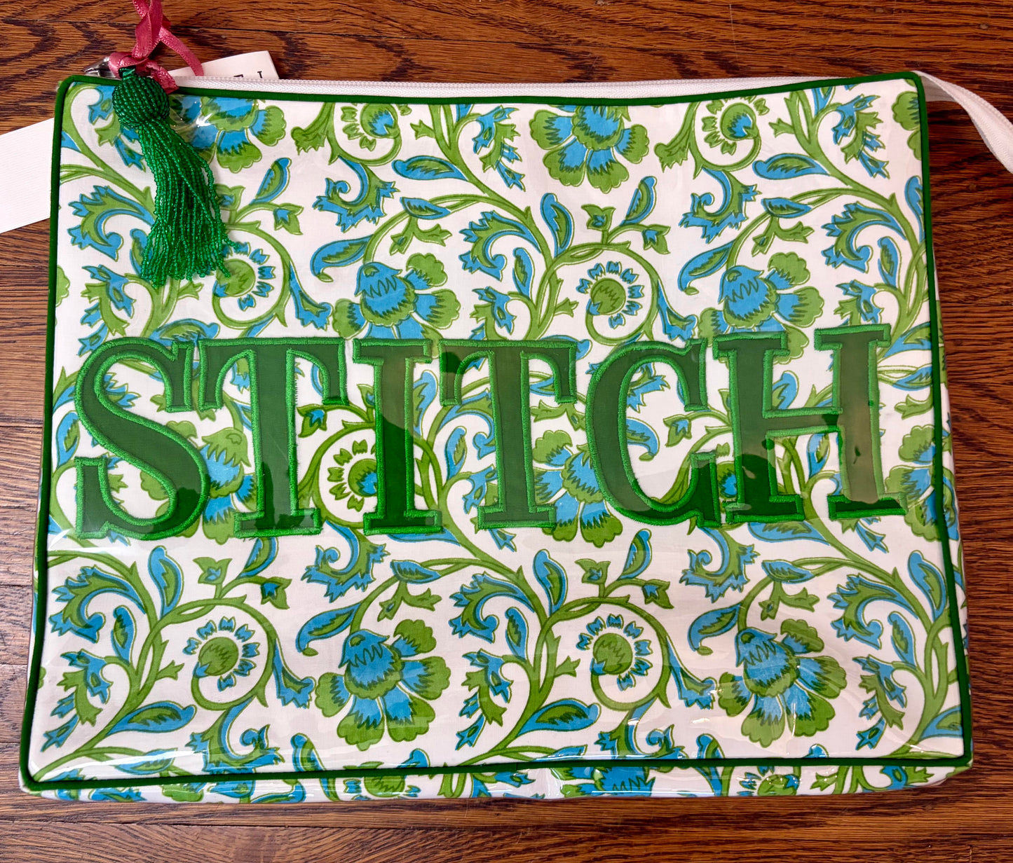 STITCH Green Floral Project Bag