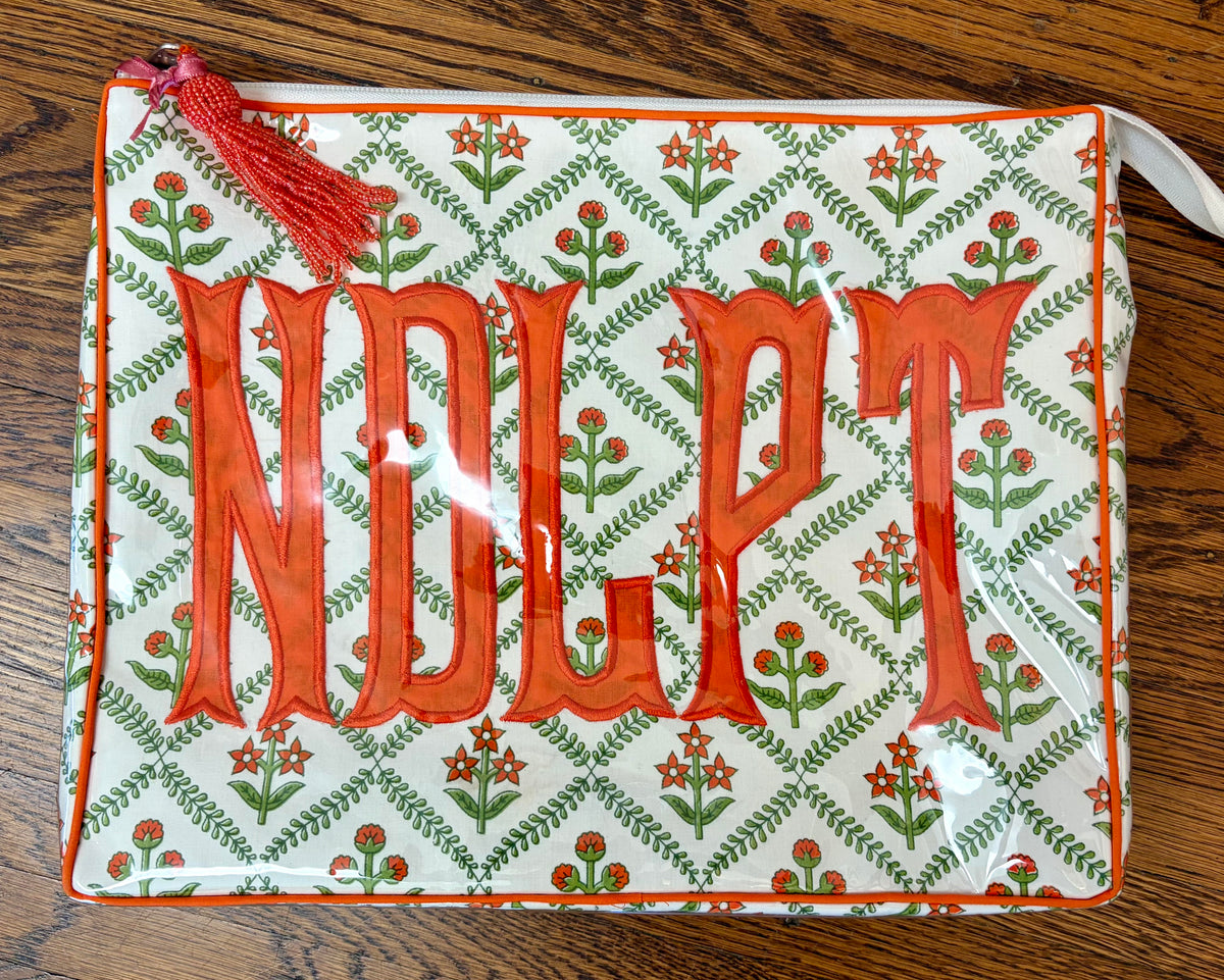 NDLPT Orange & Green Floral Project Bag