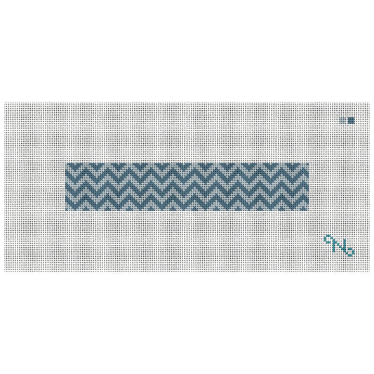 Blue Chevron Key Fob