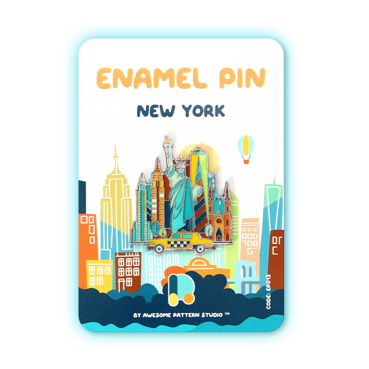 Enamel Pin - New York, USA EP013. Badge, Lapel Pin