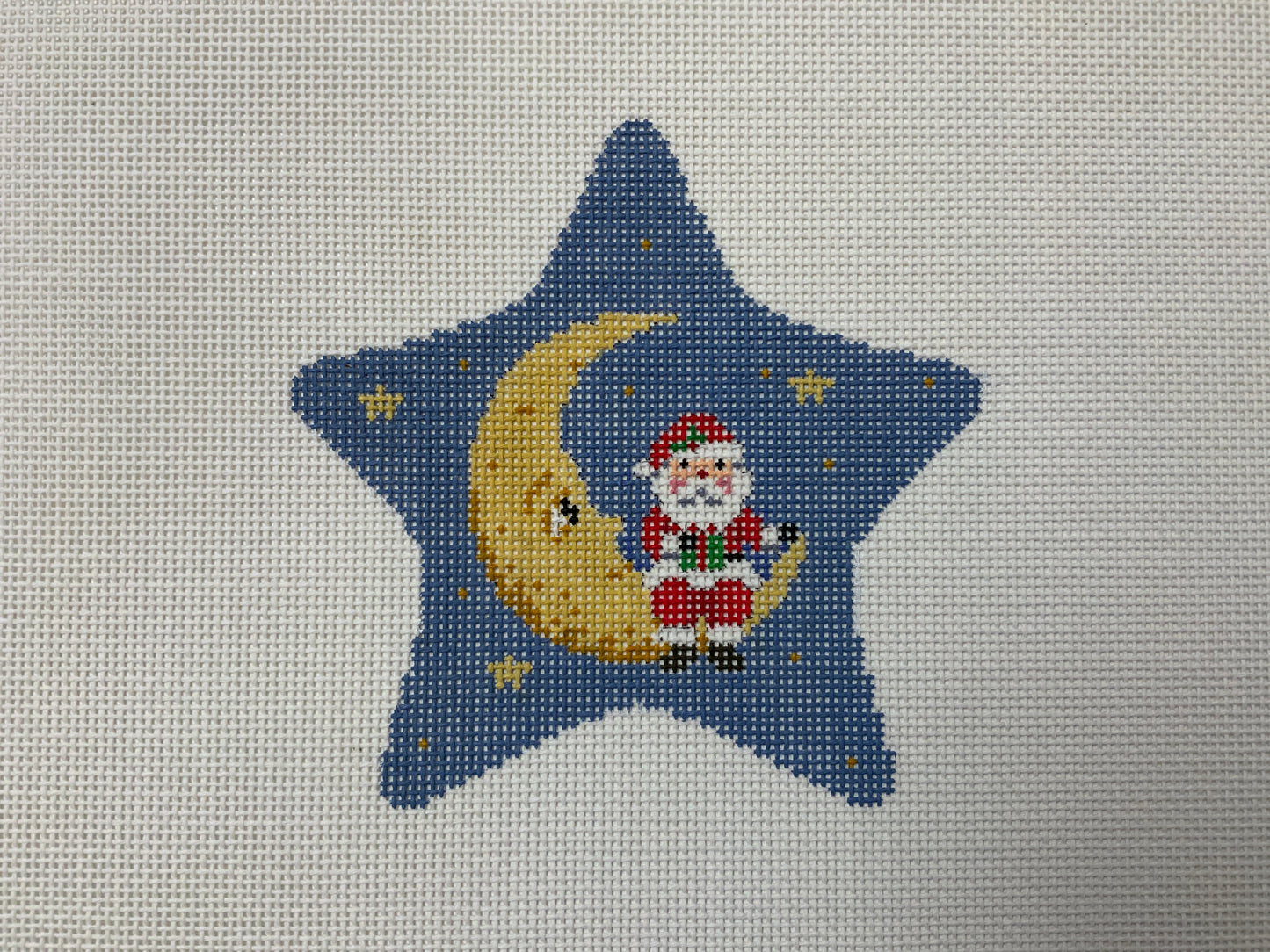 Ornament Star Santa Sitting On Moon