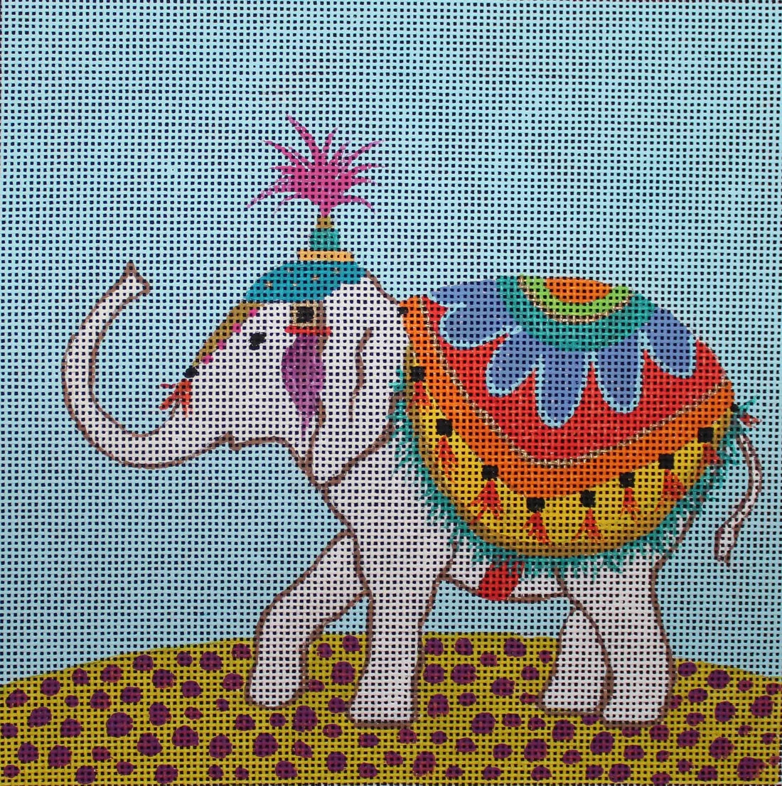 Elephant on Blue