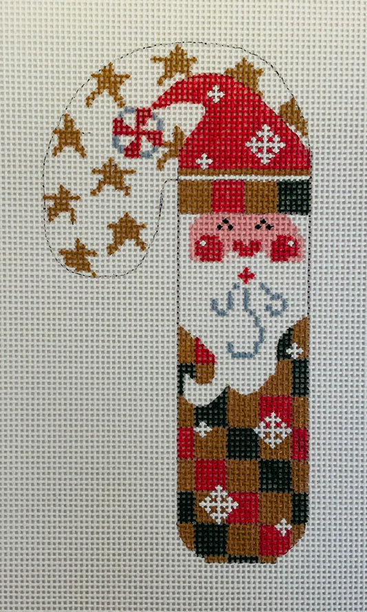 Candy Cane Pom Pom Snowman