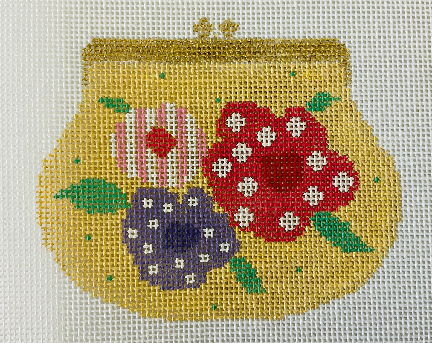 Flowers Purse Ornament with Stitch Guide