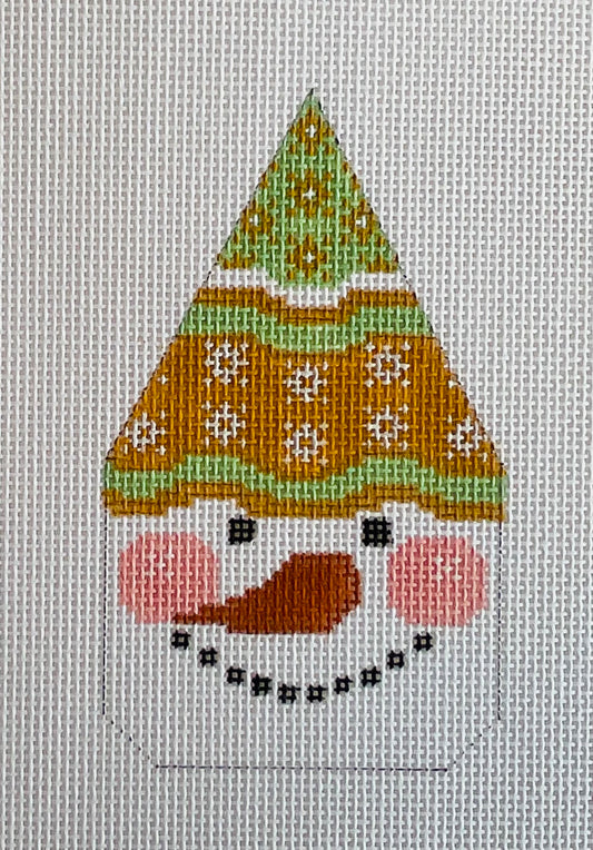 Snowman Peach/Green Hat