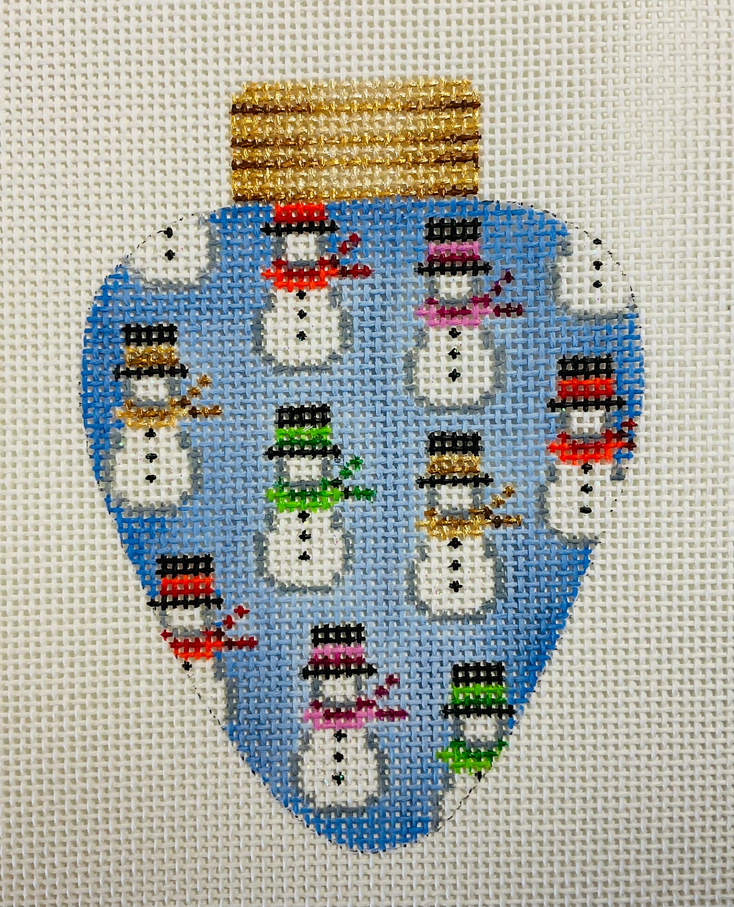 Christmas Light Blue with Snowman