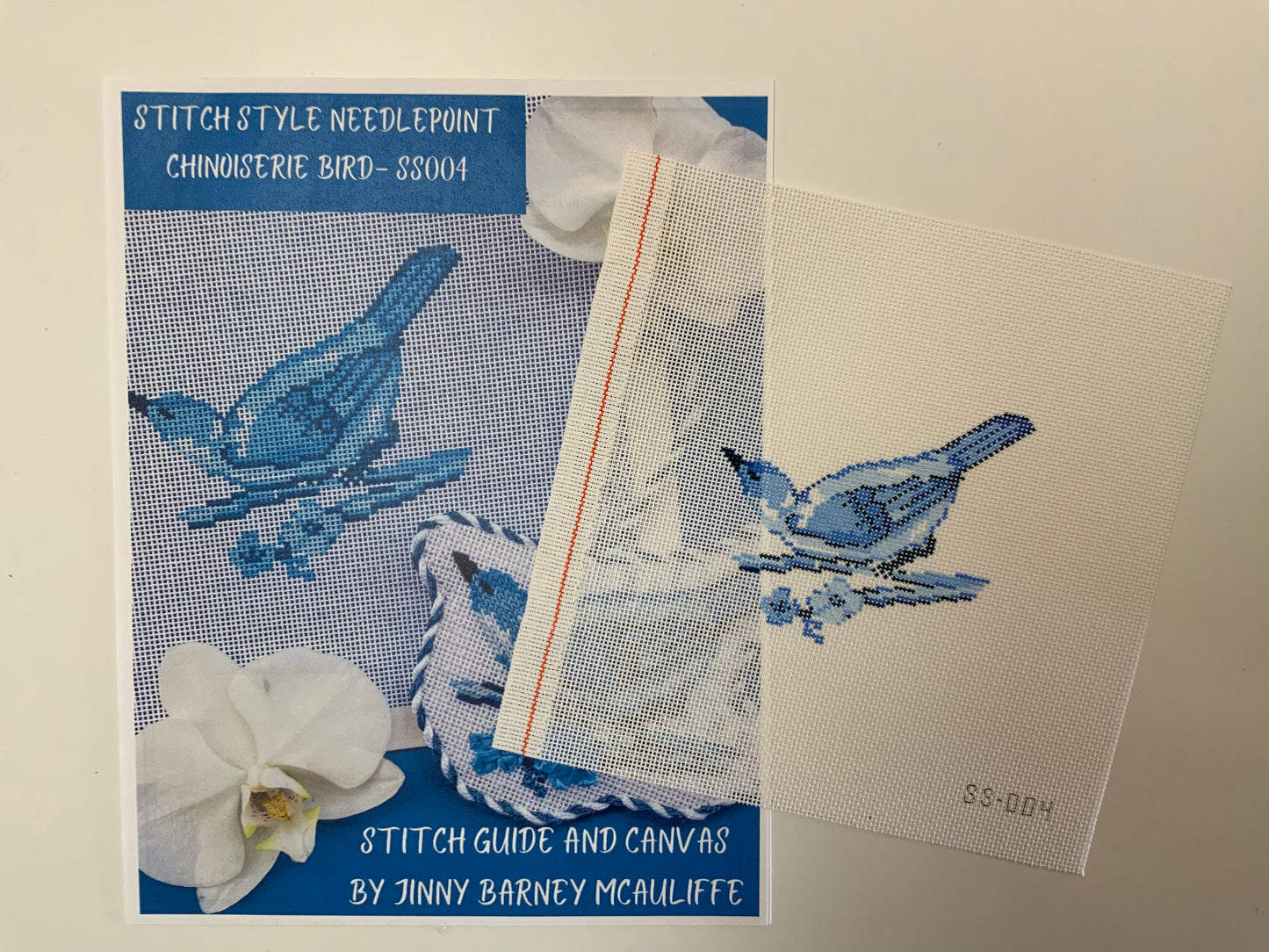 Chinoiserie Bird with Stitch Guide by Jinny Barney McAuliffe